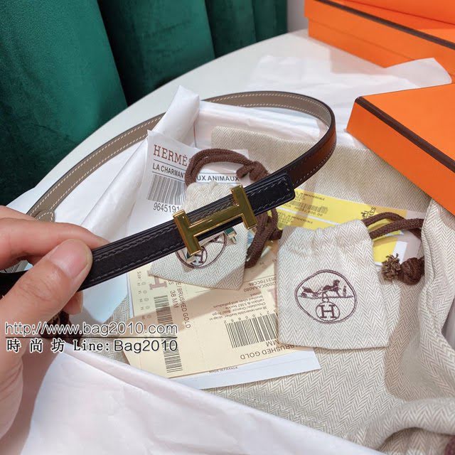 HERMES女士皮帶 愛馬仕經典扣雙面Epsom皮腰帶  jjp1983